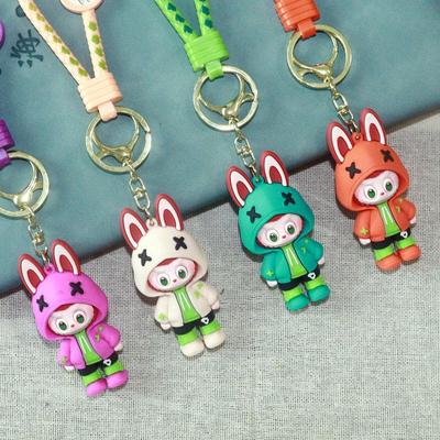 Cartoon Labubu Keychain Pendant: Cross-Border Car Bag Charm & Small Gift