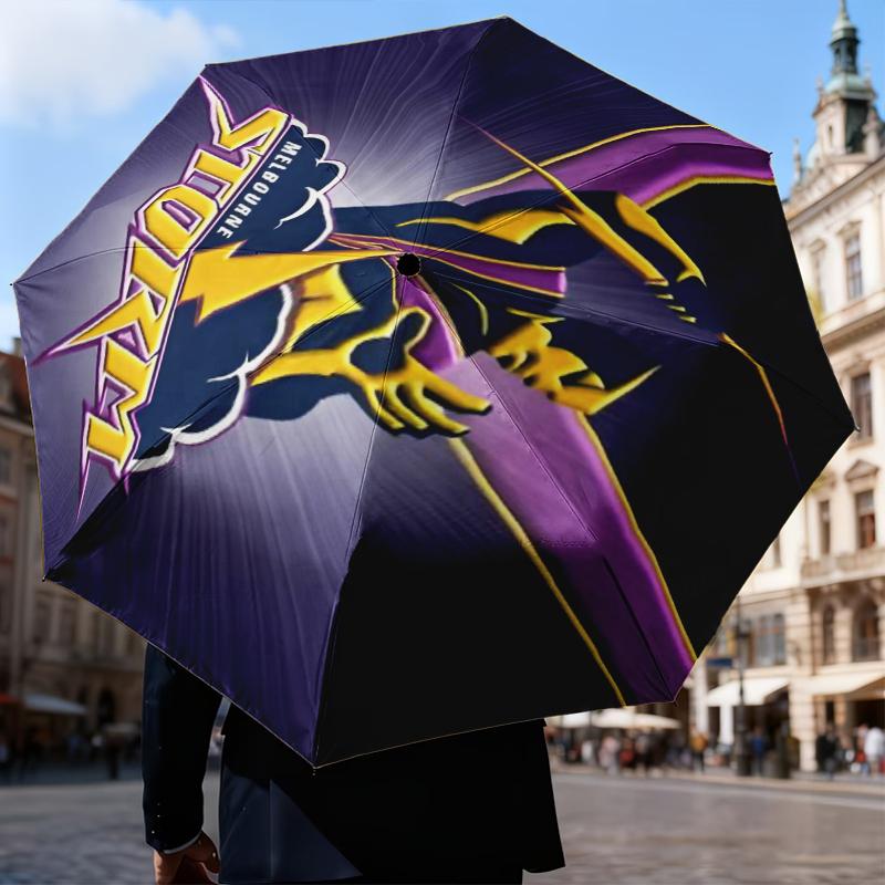 Melbourne Storm Team Umbrella Folding umbrella, automatic umbrella 8-Frame for Travel, camping Use Gift for Halloween Christmas