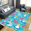 1pc Alice in Wonderland Pattern Area Rug Soft Flannel Floor Mat for Living Room,Office,Bedroom and Carpet,Sofa Coffee Table Floor Mat