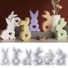 3D Rabbit Resin Mold Easter Bunny Resin Mold for DIY Art Craft Gypsum Ornament Home Decor Epoxy Resin Casting Mold