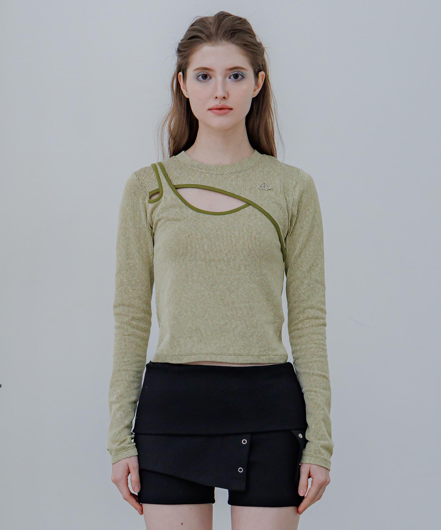 Archive Stripe Universe Combination Top Charcoal/Free