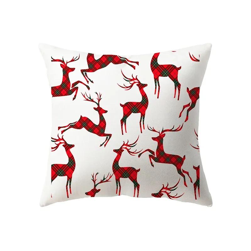 Christmas Decoration  Theme Printing Pattern Cushion Cover Home Living Room Sofa  Pillow