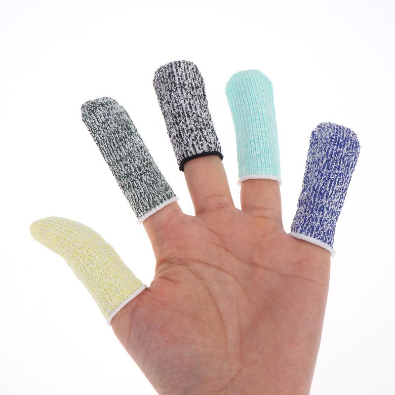 5Pcs Cut Resistant Finger Cots Finger Sleeve Protectors Reusable Finger Covers Flexible Fingertip Cots For Sewing Supplies