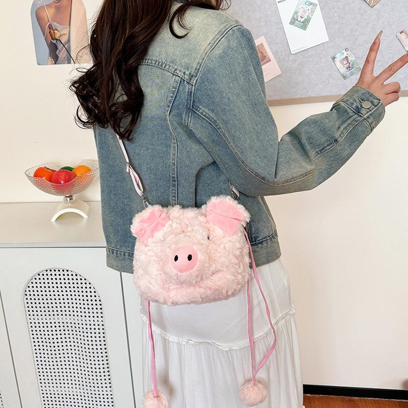 Plush doll bear shoulder bag 2025 spring and summer new cute soft cute handbag cartoon multifunctional backpack