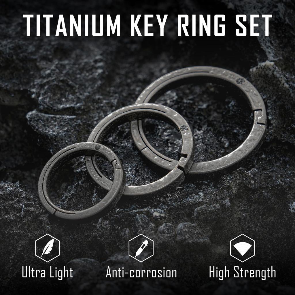 KeyUnity KA26 Titanium Key Ring Side Push Key Ring Quick Release Minimalist Split Key