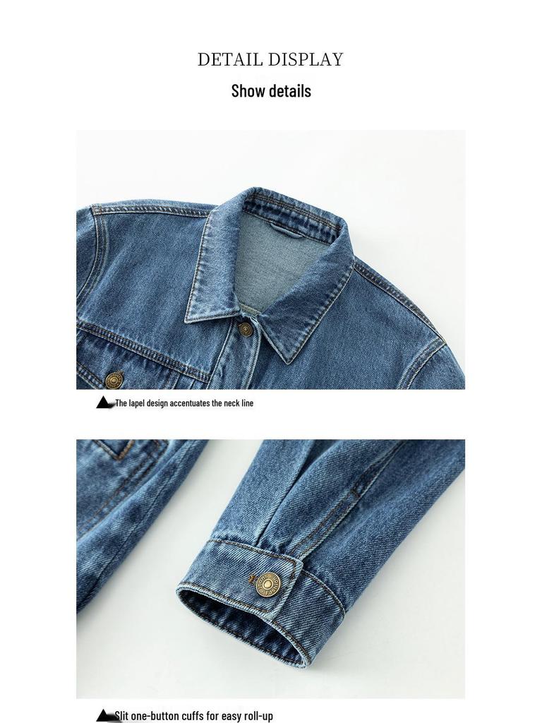 2026 American Retro Mid-Length Casual Denim Jacket