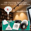 10PCS LED Low Voltage Ceiling Spotlight AC DC 12V Square Round Light Kit 8W MR16 Adjustable White Black Gu5.3 Lamp Holder