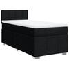 Boxspringbett mit Matratze Schwarz 90 x 200 cm Stoff