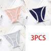 Dámské bavlněné krajkové kalhotky se středním pasem sexy bezešvé pohodlné kalhotky svádění okouzlující bikiny kalhotky