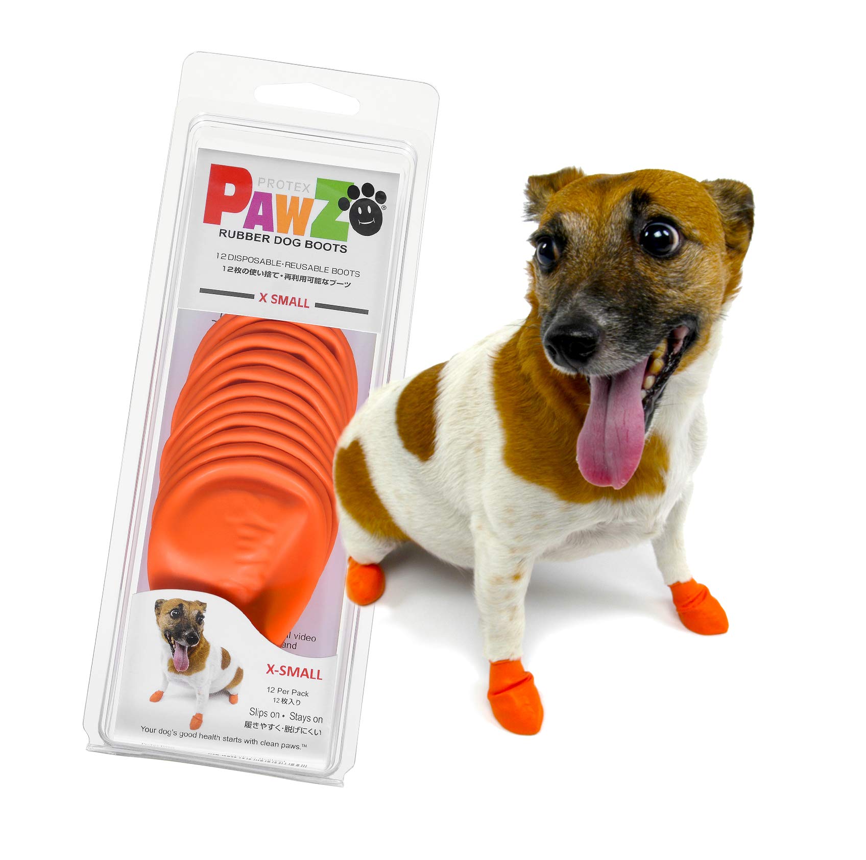 

PAWZ Rubber Dog Boots Japan Limited Package Orange XS Size