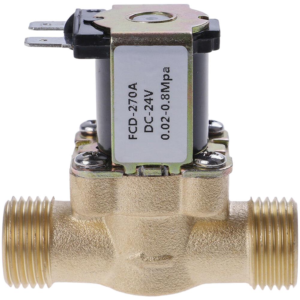 

Brass 4 Way Solenoid Valve Water Inlet Valve DC12V DC24V Compatible for Solar Water Heater and Other Water Control Systems