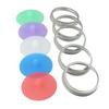 5Pcs Silicone Fermenting Lids Glass Jar Cover Metal Rings For 87mm Jars Kimchi Pickles Fermented Probiotic Food Sealing Lids