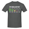 My Social Energy Battery Funny T Shirts Graphic Y2k Anime Crewneck Unisexs Wounisex T Shirt Tops