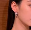 Beautiful flash diamond bow stud earrings female design sense sweet earrings temperament high sense earrings