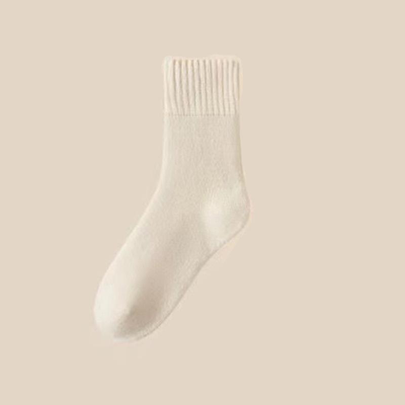 Women's Autumn and Winter Mid-calf Socks with Fleece and Thickened Long Calf Postpartum Socks, Floor Super Thick Warm Fleece Socks
