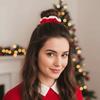 Soft Christmas Velvet Hair Scrunchie Elastic Hair Ties Hair Ring Plush Hair Bands  Holiday