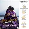 1PC Custom Name Blanket Baltimore Team Spirit Flannel Blankets Patterns Throw Blanket All-Season Soft Gift for Couch, Bed, Camping, Birthday Gifts