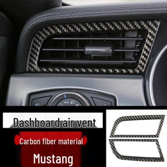 Ford Mustang Kohlefaser Interieur Zierleisten-Set: Konsole, Lenkrad, Schalthebel, Lüftungsdüse