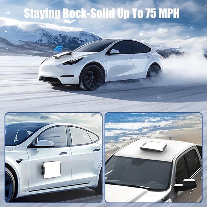 Universal Motorhome Boat Car Roof Mounting Bracket Magnetic Base Rustproof Metal Construction Tilted Water Drainage System