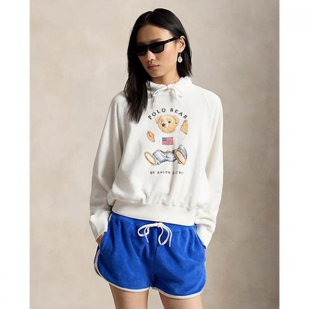 Polo Ralph Lauren Women S Shrunk Fit Polo Bear Terry Hoodie Wmpokninfb21050100 XS