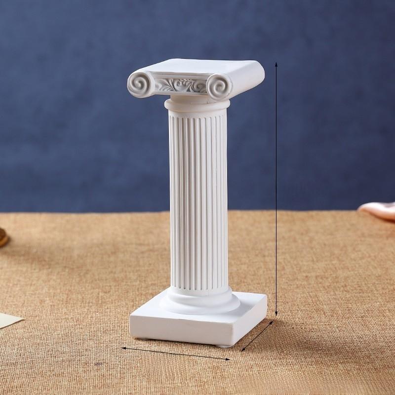 Desktop Roman Column Decor With Creative Candle Holder For Home Display Office