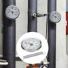 Termometru Bimetalic Durabil de 63mm 0-120 GradeC Cu Termometru cu Arc Indicator de Temperatură Clip-on pe Conductă