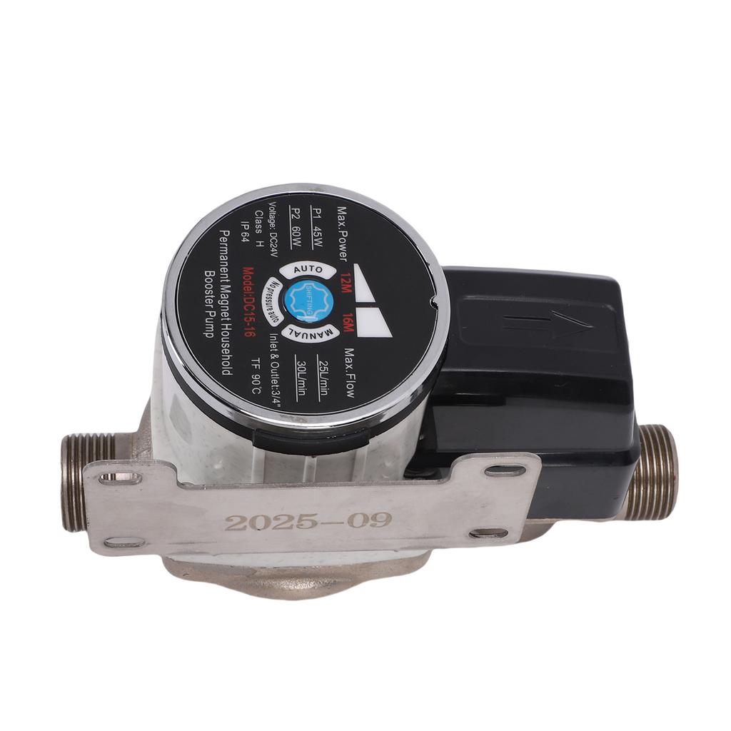 Smart Shower Water Pressure Booster Pump 475.5GPH 60W 36.2PSI Energy Saving for Home 3 4 NPT Interface Manual Automatic