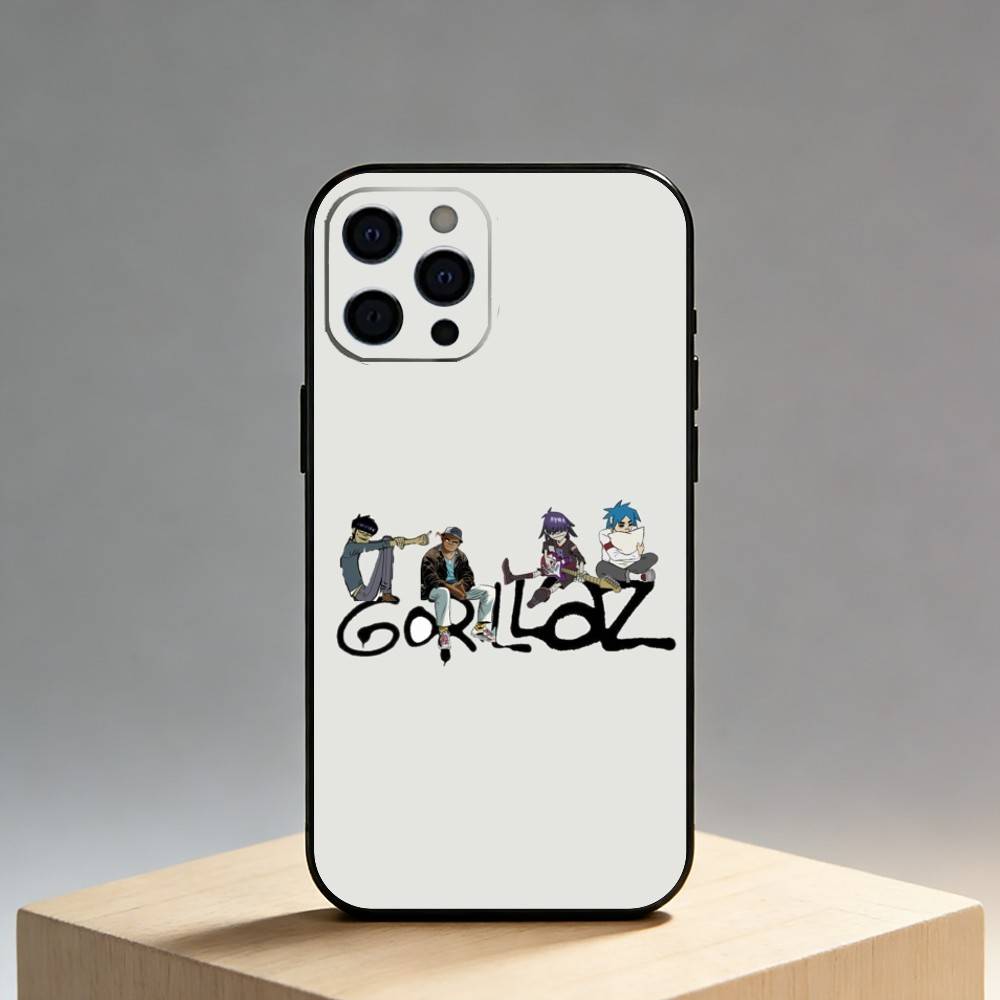 

Комическая рок-группа G-gorillaz Чехол для телефона для iPhone 17, 16, 15, 14, 13, 12 Plus, Max Мягкий силиконовый черный чехол iPhone16pro