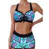Neuer Damen Bikini mit geometrischem Druck, separater Badeanzug, elegant, modisch, Damen-Strandbekleidung