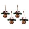 Christmas Tree Bells Hanging Ornament 4PCS Christmas Bells Hanging Decoration for Door Wreath Window Indoor and Outdoor