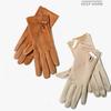 Soft Pu Leather Gloves Bownot Women Cycling Mittens Gift Winter Bow Suede Gloves  Winter