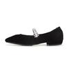 Barbara Leather Suede Jewelry Mary Jane Flat Bbe531bk