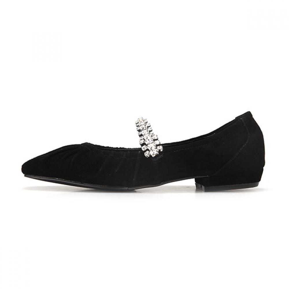 Barbara Leather Suede Jewelry Mary Jane Flat Bbe531bk