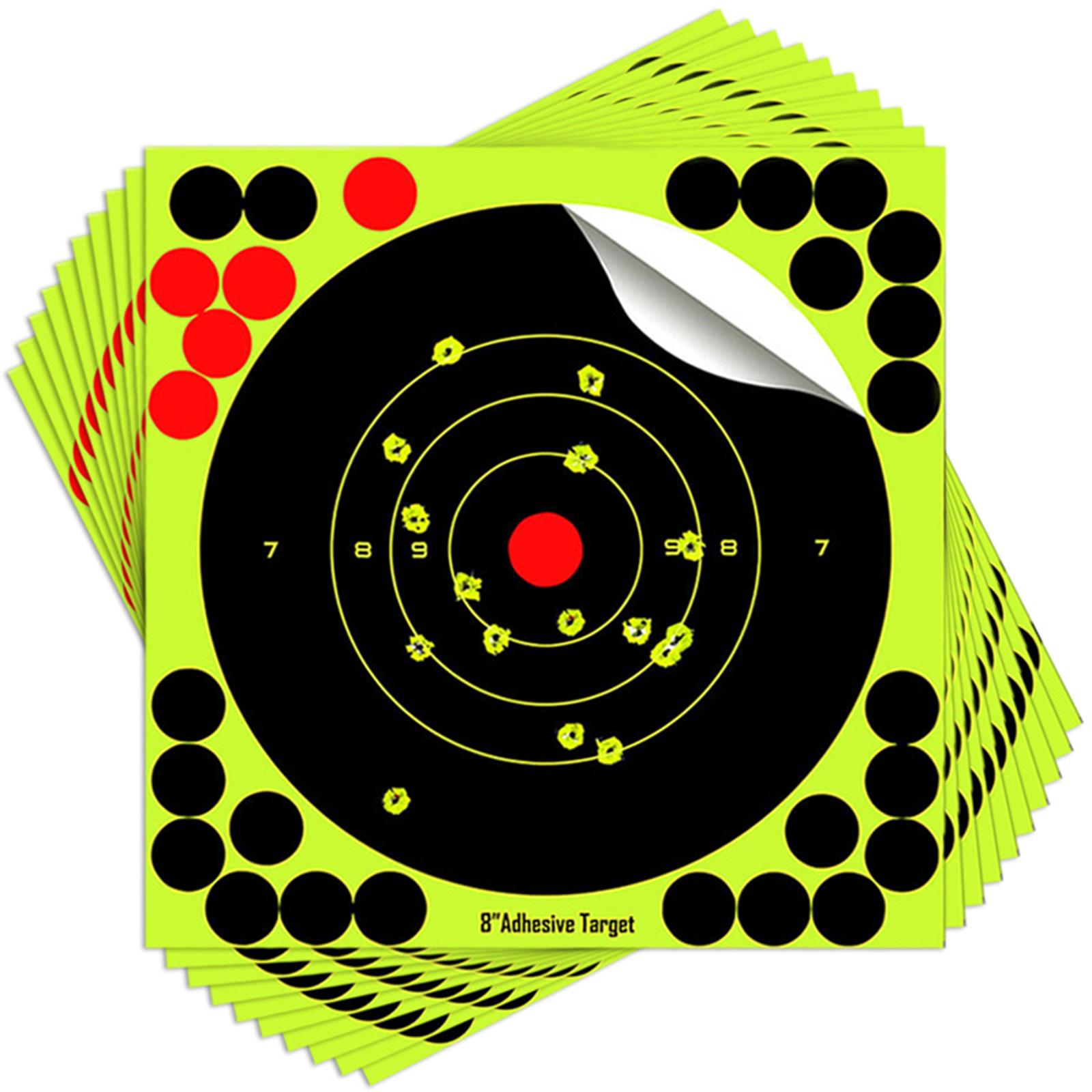 

10 Pcs Splatter Paper Targets Fluorescent Targets Paper Shooting Ranges Circle Paper Targets Stickers for Practice