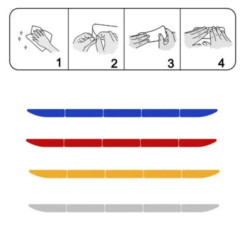 Auto Reflektierender Aufkleber Antikollisions Warnstreifen Klebeband Stoßstange Sicherheitsaufkleber Aufkleber Autozubehör accesorios para auto