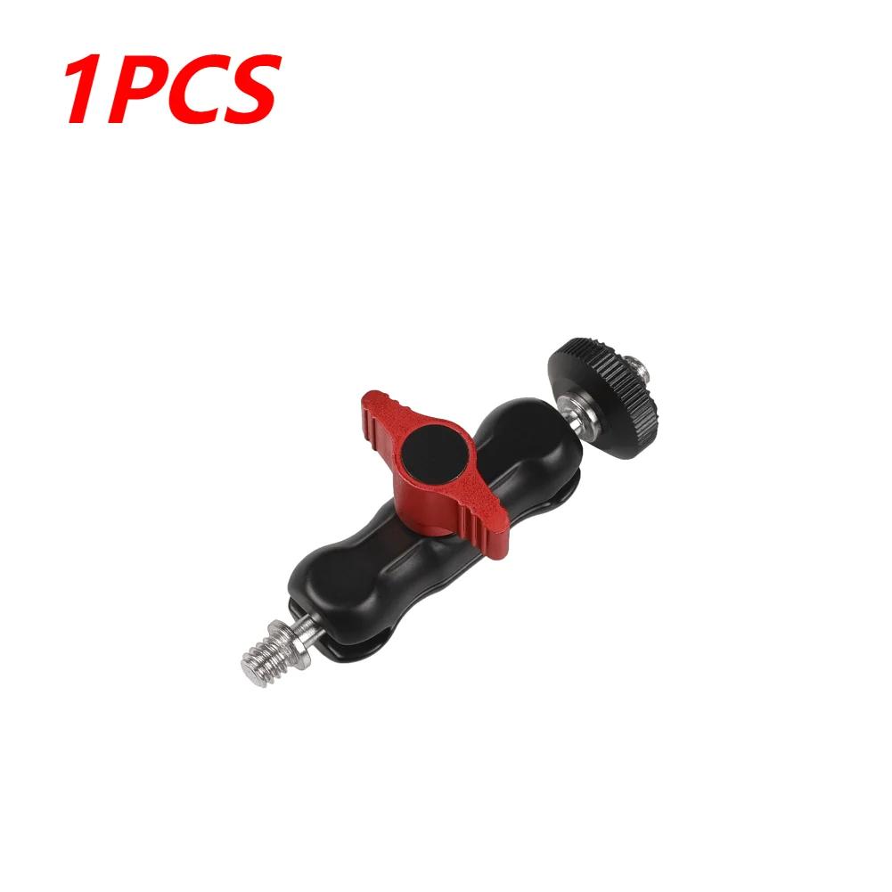 Ball Head Clamp W/ 1/4inch -20 Thread Ball Head Magic Arm Clamp Rotatable Metal Super Clamp for GPS Phone Monitor Video Light