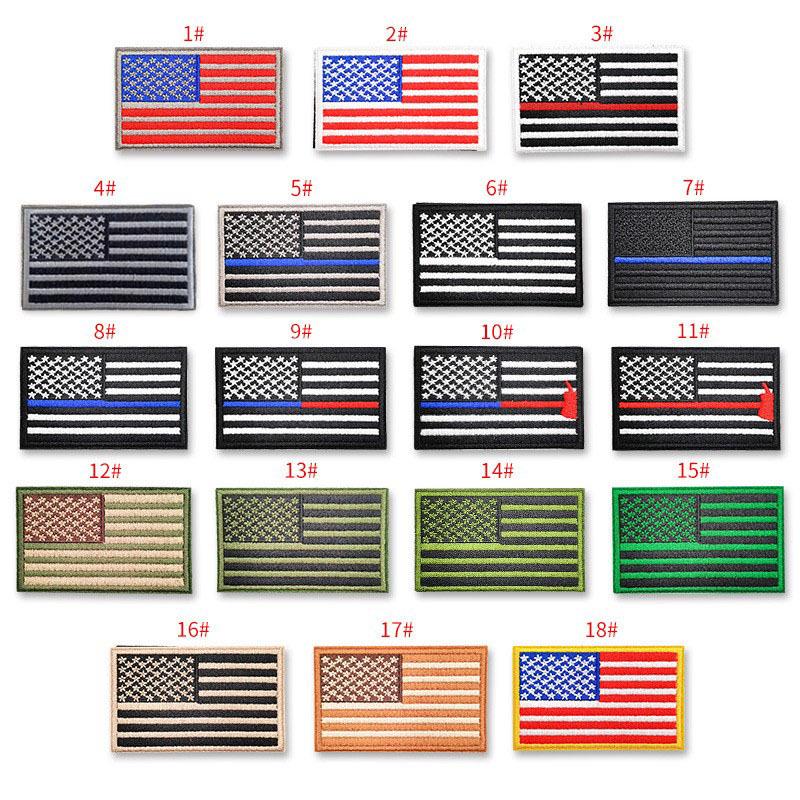 American Flag Velcro Embroidered Patch for Clothing, Backpacks, or Accessories