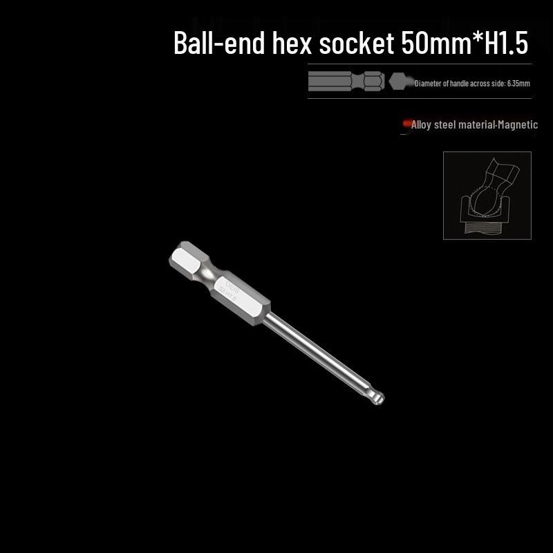 

Hexagon Ball Head Pneumatic/Electric Screwdriver Bit S2 Alloy Steel