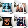 The PPolice Band Classic Cushion Cover Eco Linen Pillow Case DoubleSided Print Breathable Durable Zipper Home Decor Gift