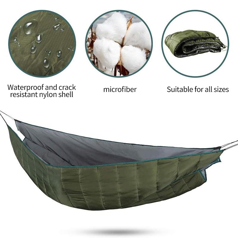 Outdoor Portable Hammock Camping Winter Cold Weather Warm Under Cold-Resistant For Camping HIking Travel Warm Blanket Sleep Bag