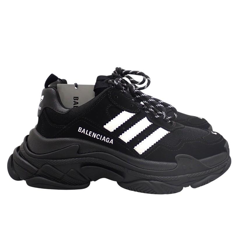 Balenciaga 712821 Sneakers Black Leather Mens
