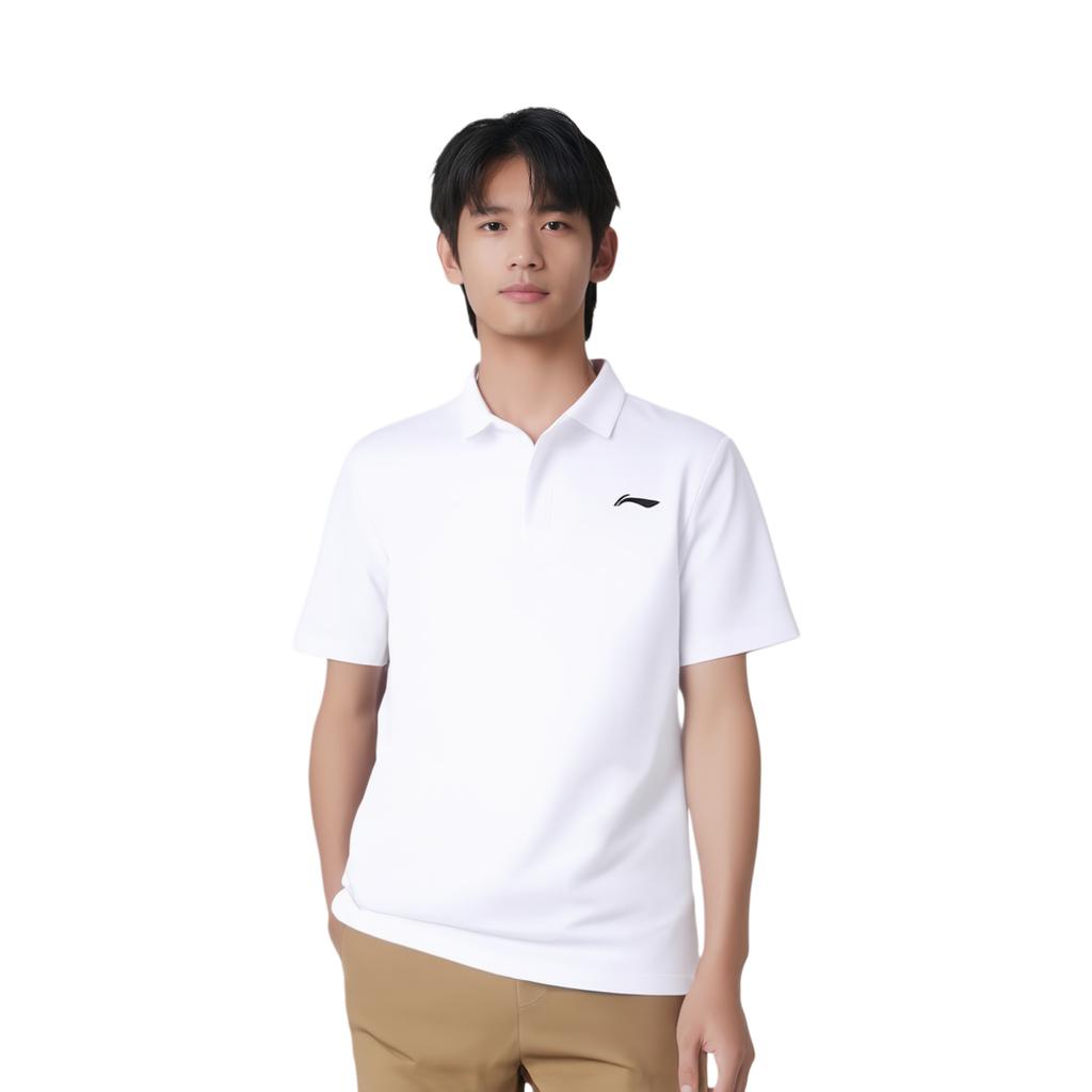 Li Ning Polo Shirt Men's Standard White APLU803-1