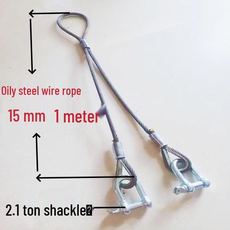 Vinç Bakım Riggingi için Kancalı İki Bacaklı Preslenmiş Tel Halat Sapan