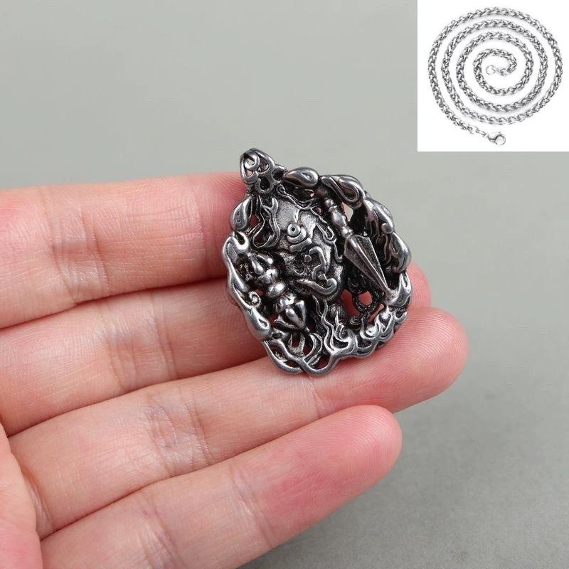 Nine-headed Flame Iron Scorpion Buddha Bead Necklace Pendant Tiantie Hardware Niang Pulling Iron Scorpion Body Protection Pendant