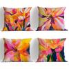 Abstract Floral Hand-painted Digital Printing Pillow Cover Short Plush Suitable Living Rooms Bedrooms Sofas Throw Cushion Cover