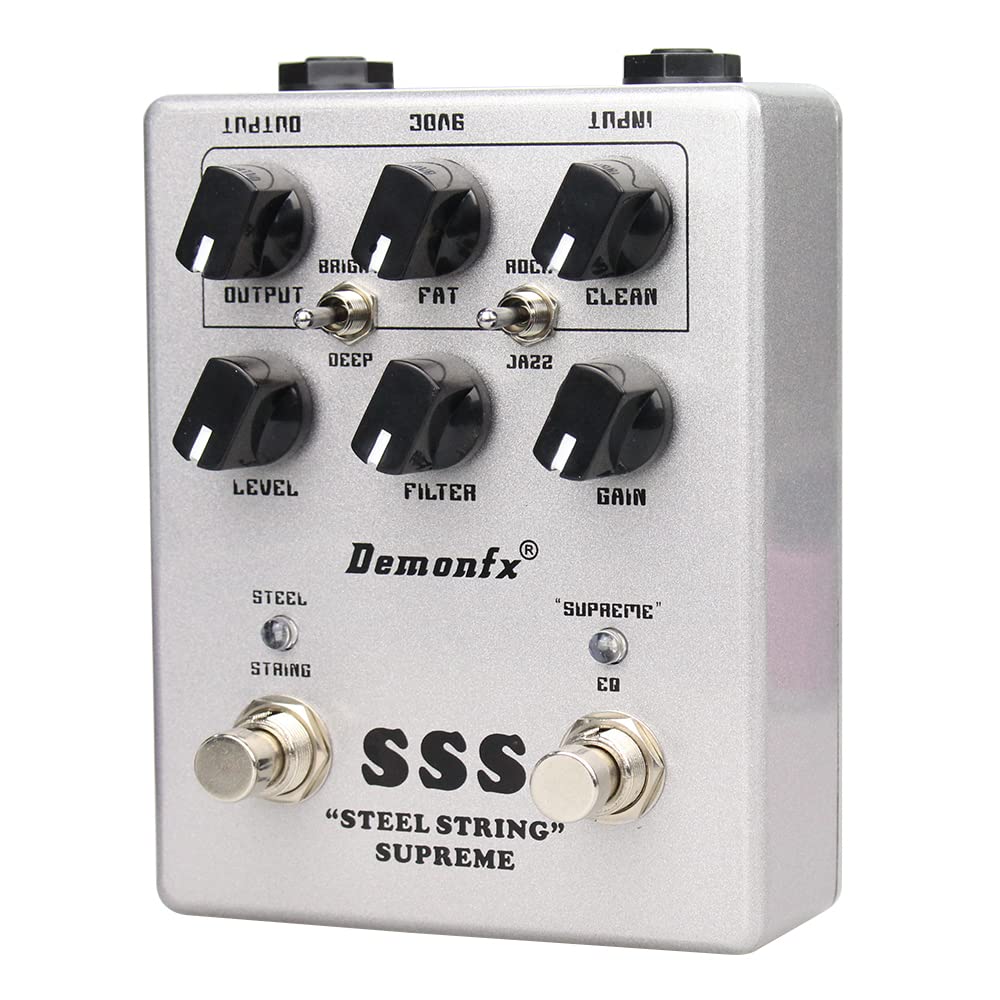 Demonfx SSS STEEL STRING DRIVE PREAMP Overdrive Preamp Guitar Effects Pedal SUPREME/OVER