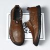 Fashion Soft Mens Leather Slip-ons Shoes New Arrival Leather Loafers Handmade Business Shoes Round Toe Casual Shoes Man Driving Footwear