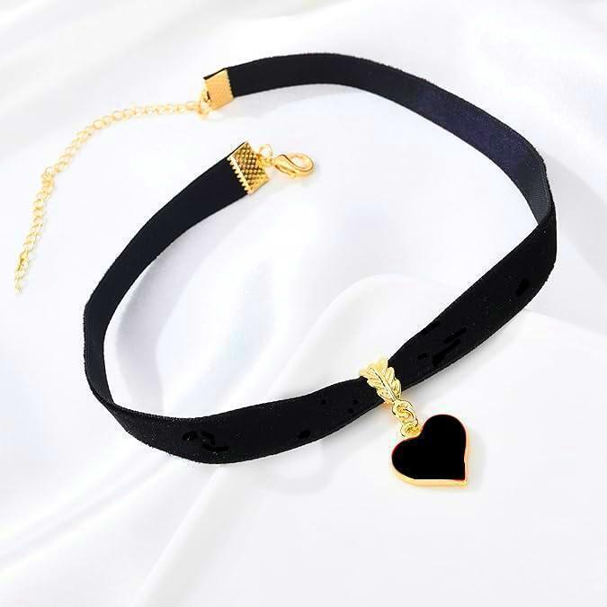 Gothic Jewelry Heartshaped Cross Pendant With Chain For Men Women