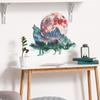 Howling Wolf at Moon Mountain Forest Wall Sticker Self-Adhesive Removable Bedroom Living Room Hallway Dorm Nature Landscape Home Decor Art