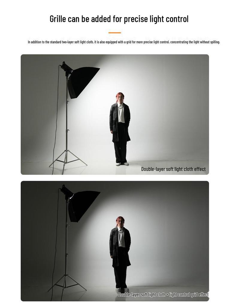 8-Shadow 60x90 Softbox with Universal Bowens Mount for Live Broadcast and Film Lighting